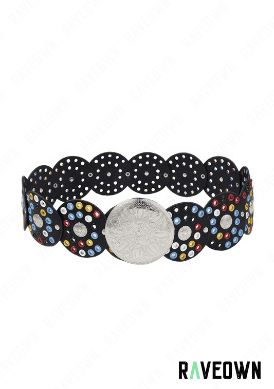 Ceinture Cowboy Femme Rivets de Couleur | BOHO Wild West