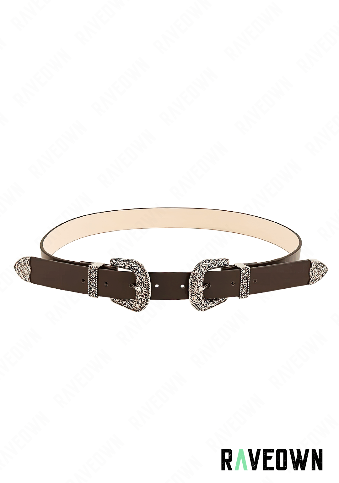 Ceinture Cowgirl Double Boucle | BOHO Wild West Noir int.clair / 105cm