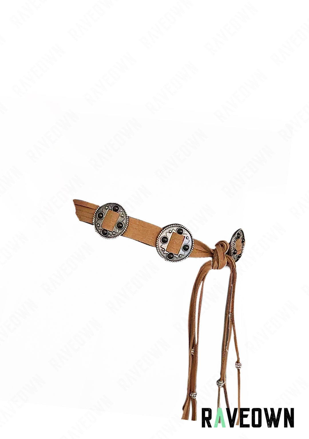 Ceinture Disques à Nœud | BOHO Spirit CAMEL / 110 cm