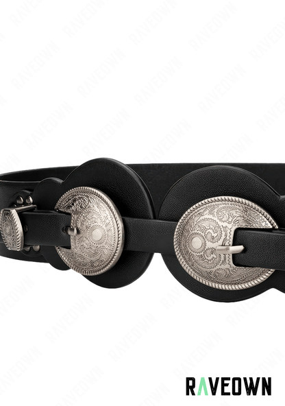 Ceinture Double Boucle | BOHO Wild West Black / 80cm