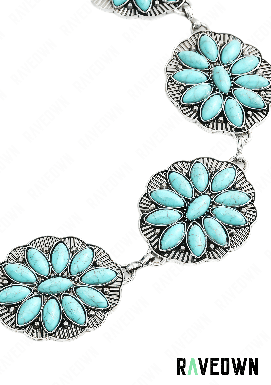 Ceinture Turquoise Femme | BOHO Spirit Argenté et Turquoise / Réglable