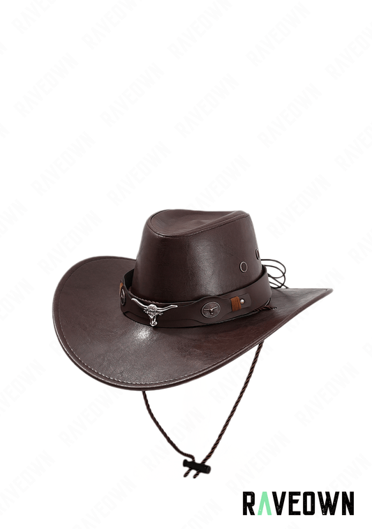 Chapeau Faux Cuir Vieilli | BOHO Wild West
