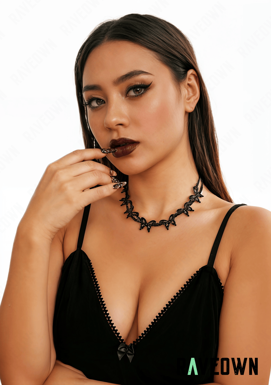 Collier Multi Papillon Noir | RÆVEN