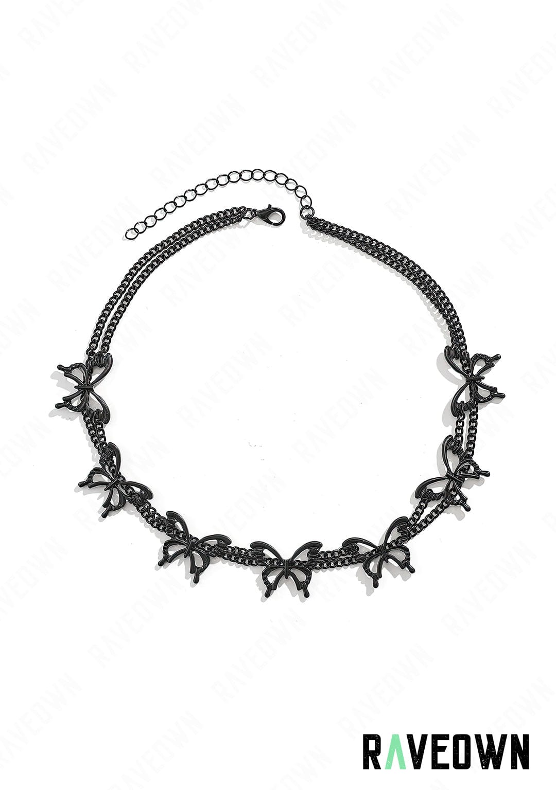 Collier Multi Papillon Noir | RÆVEN