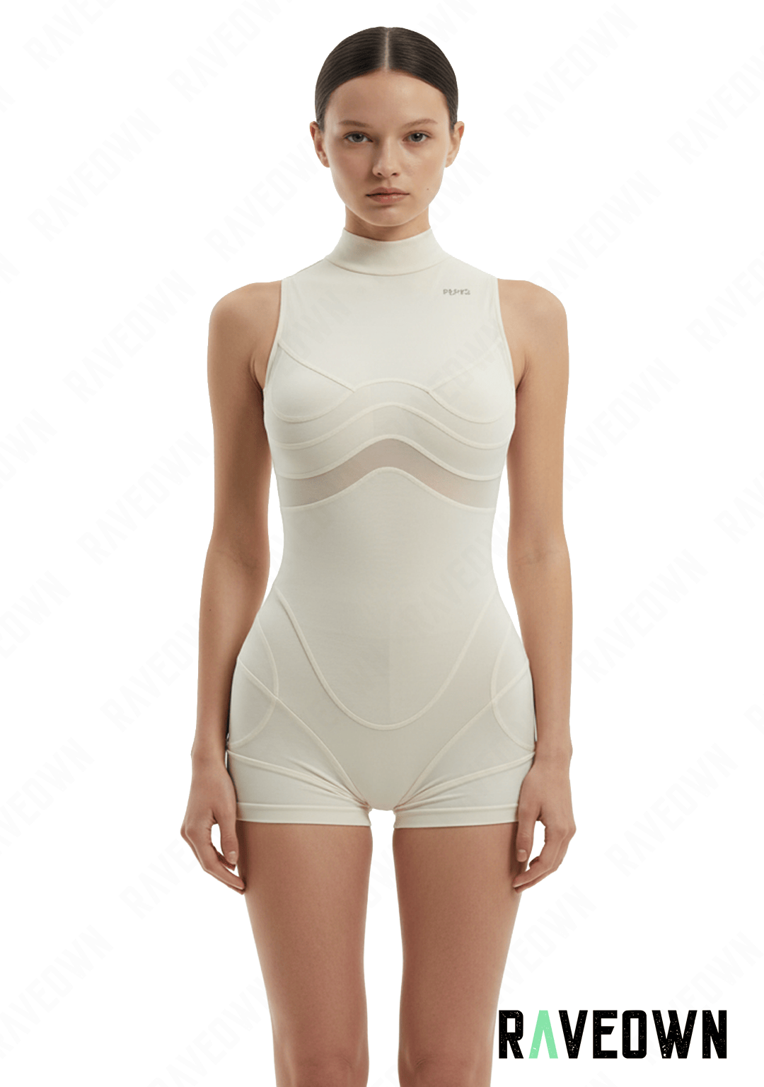 Combishort Blanc sans manches | CLEARITY