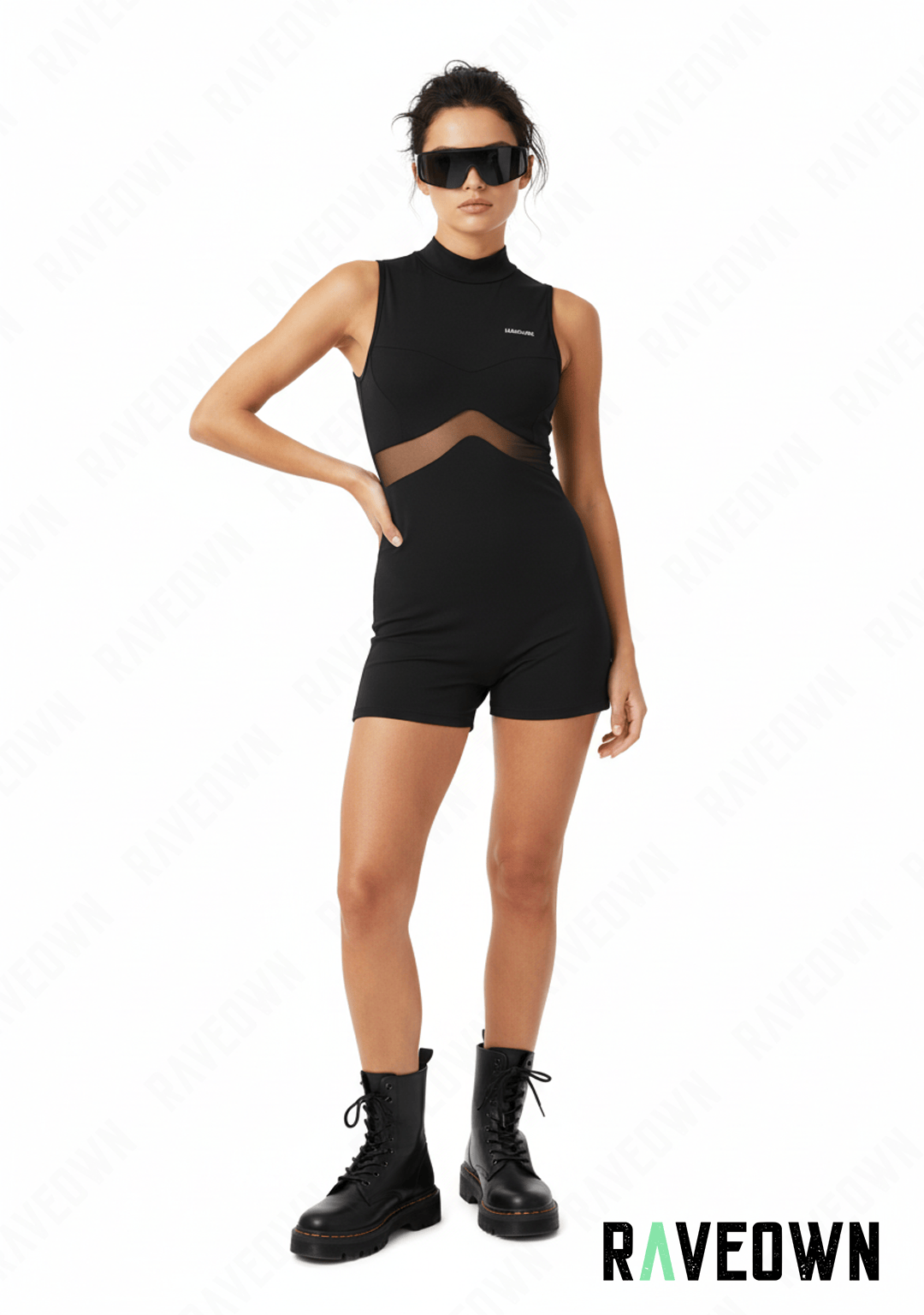 Combishort Noir sans manches | G.Rave