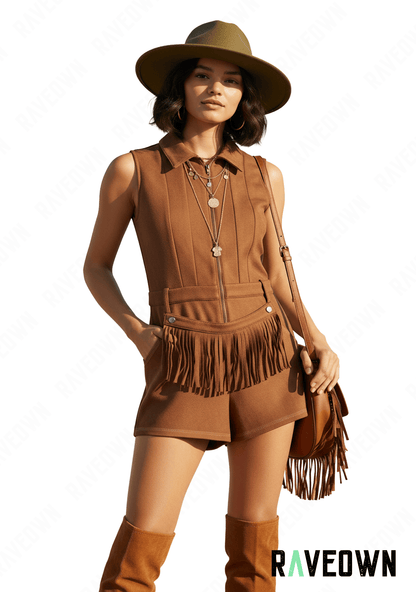 Combishort Western à Frange | BOHO Spirit