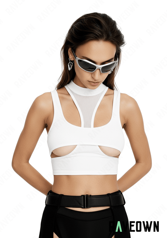 Crop Top Blanc Femme | CLEARITY