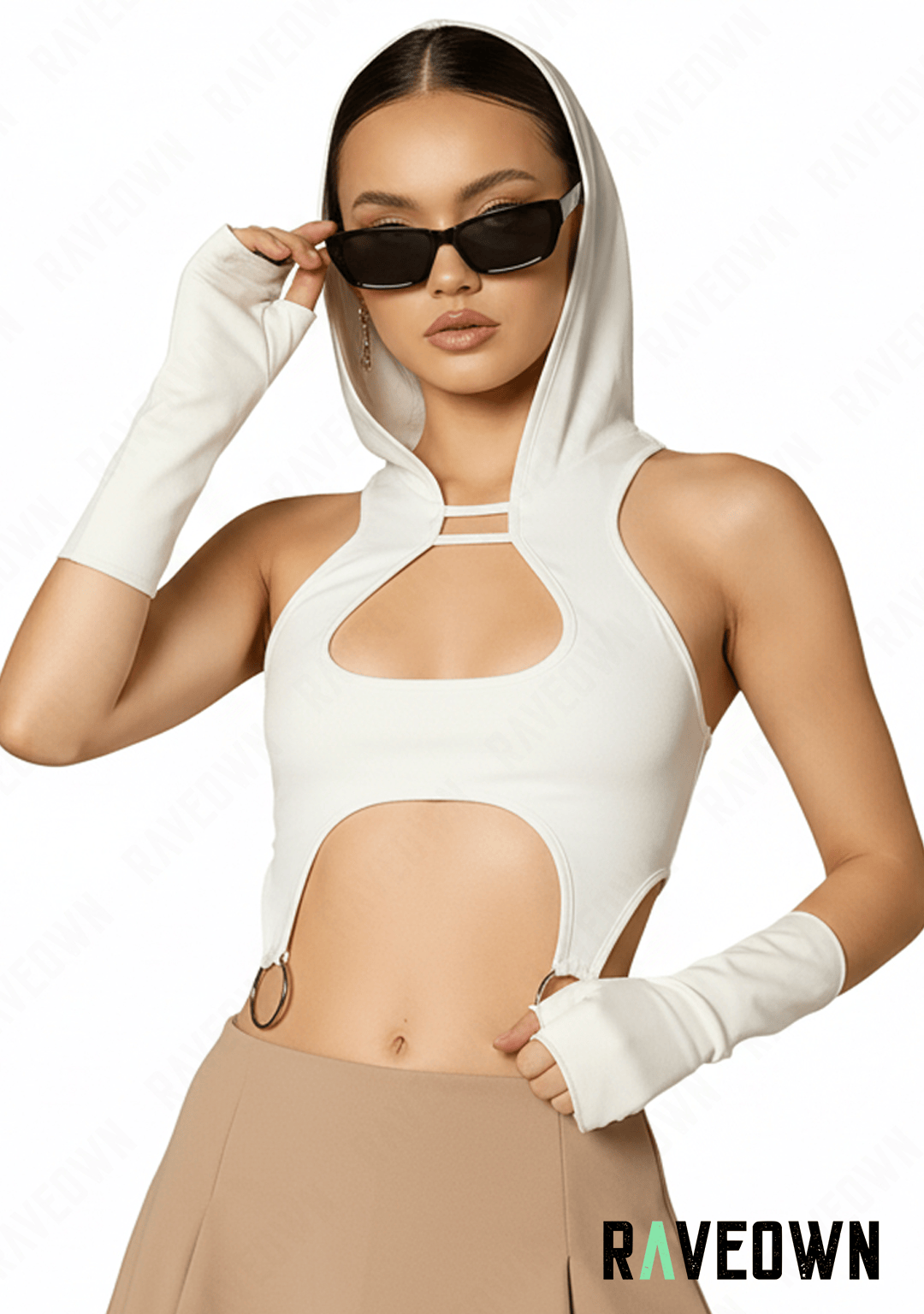 Crop Top Capuche Blanc | CLEARITY