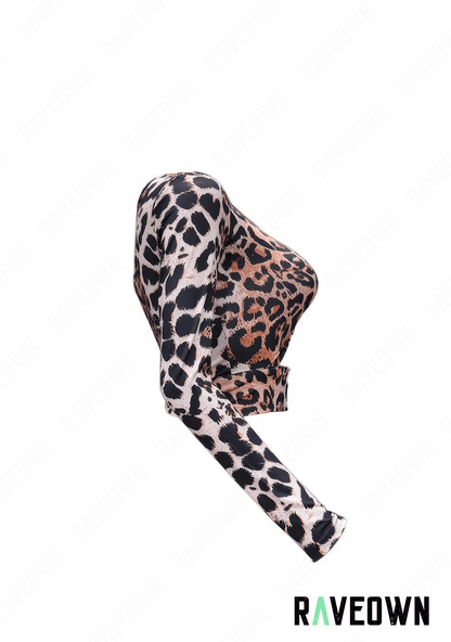 Crop top Léopard print | Sauvage | RAVEOWN