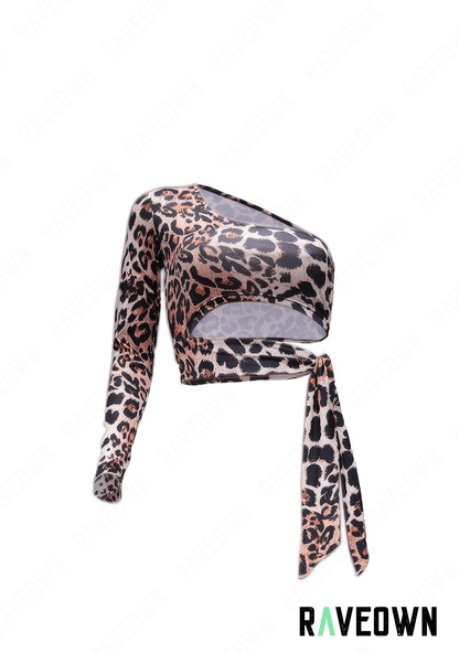 Crop top Léopard print | Sauvage | RAVEOWN