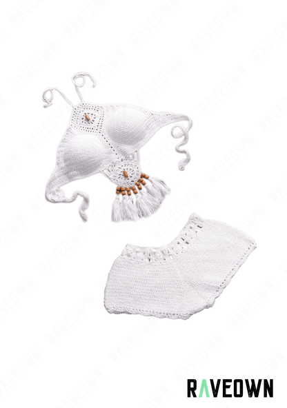 Crop Top & Mini Short Crochet | Hippie BOHO