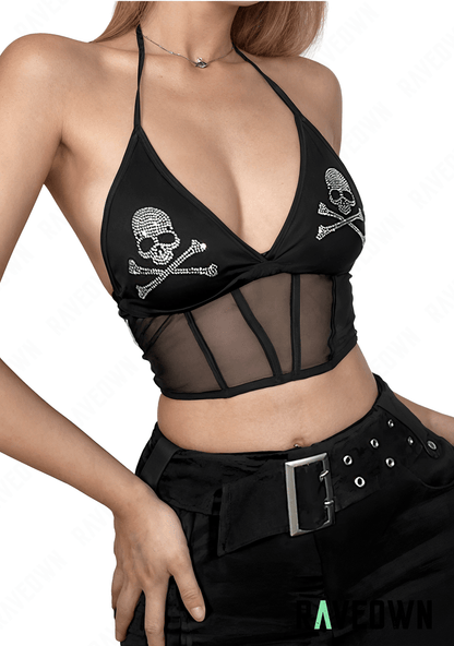 Crop Top Tête de Mort | HellRave