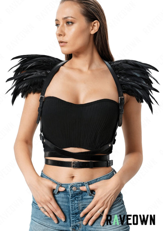 Harnais épaulettes Plumes | RavenGlow