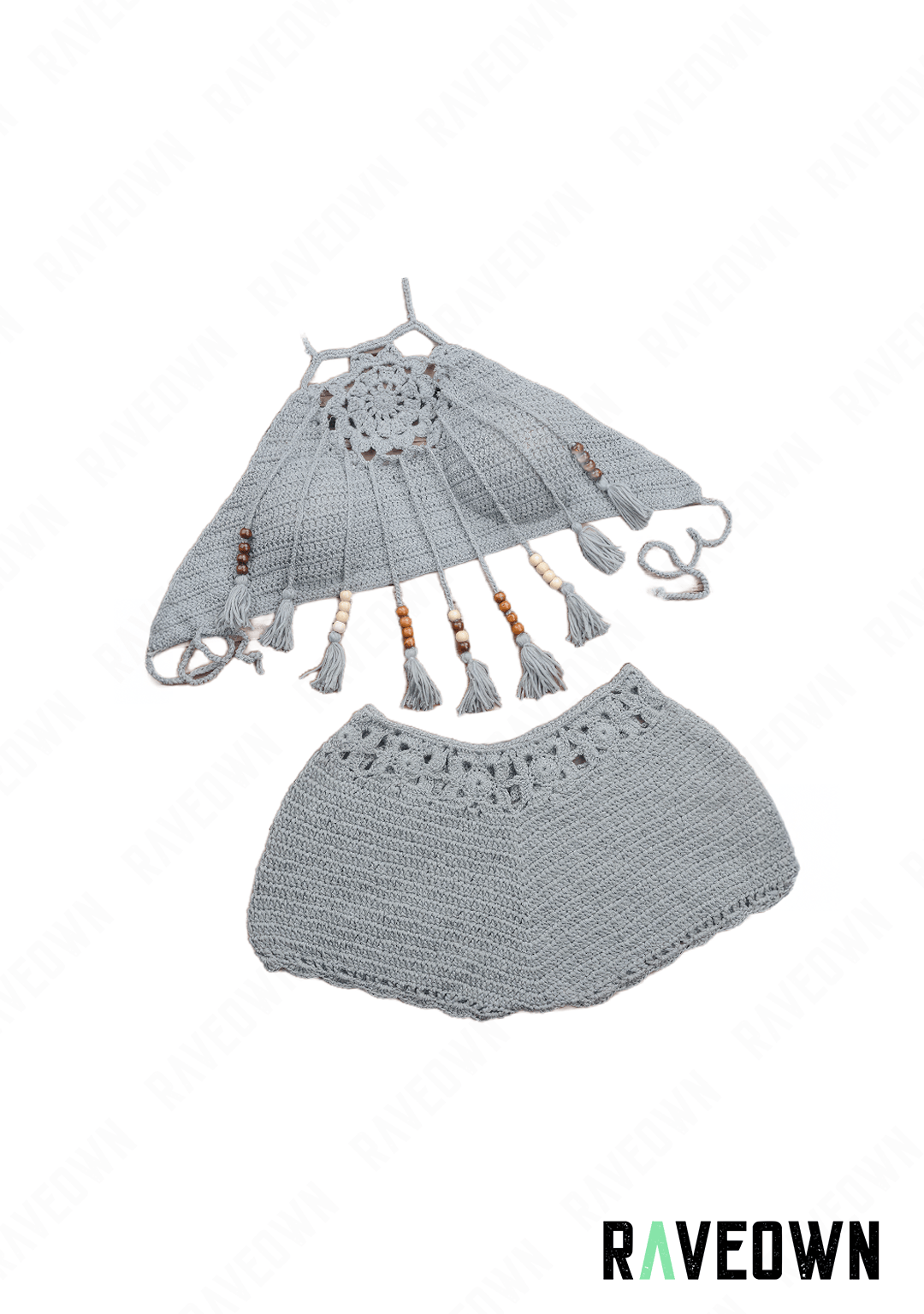 Haut & Short Crochet avec Pompons | Hippie BOHO