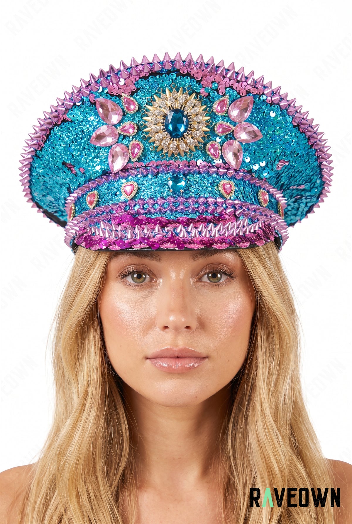 Casquette Officier Holographique à Strass | Cosmic Jewel