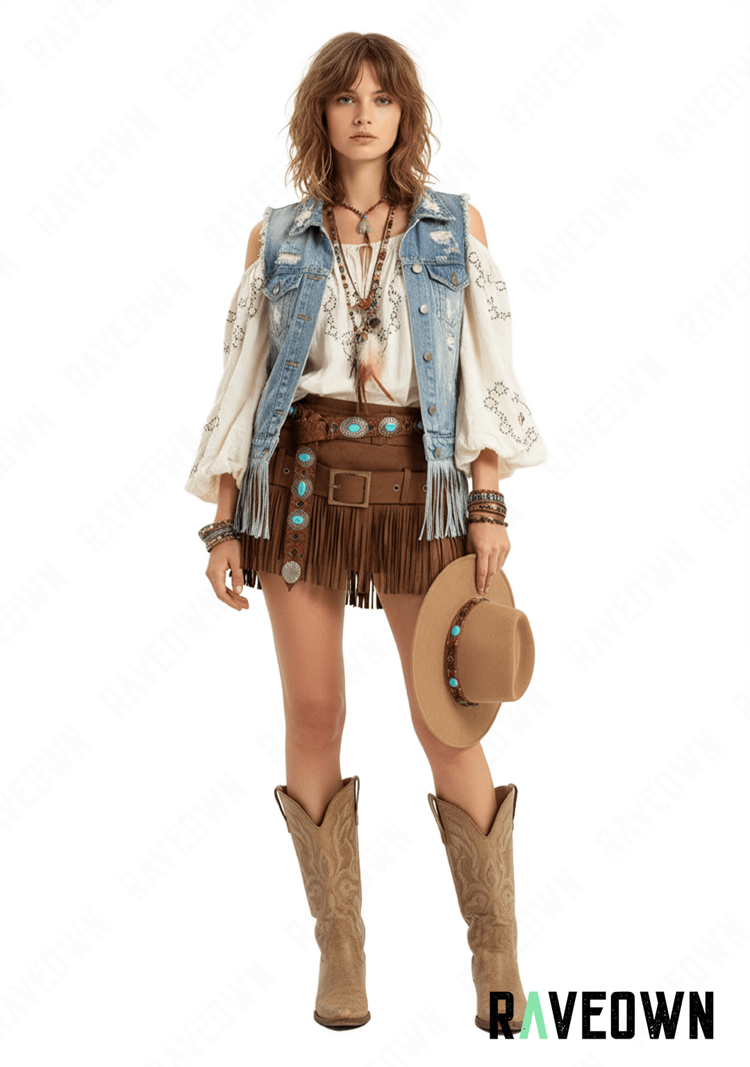 Jupe en Daim à Franges | BOHO Spirit