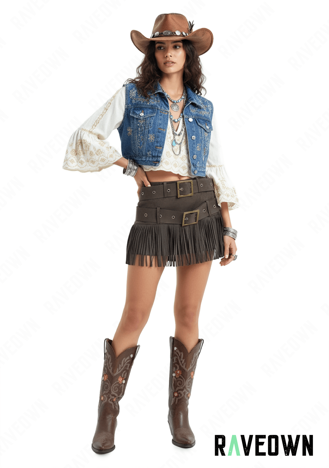 Jupe en Daim à Franges | BOHO Spirit