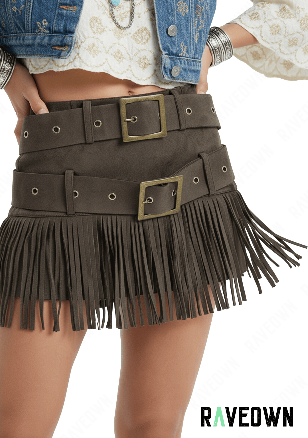 Jupe en Daim à Franges | BOHO Spirit