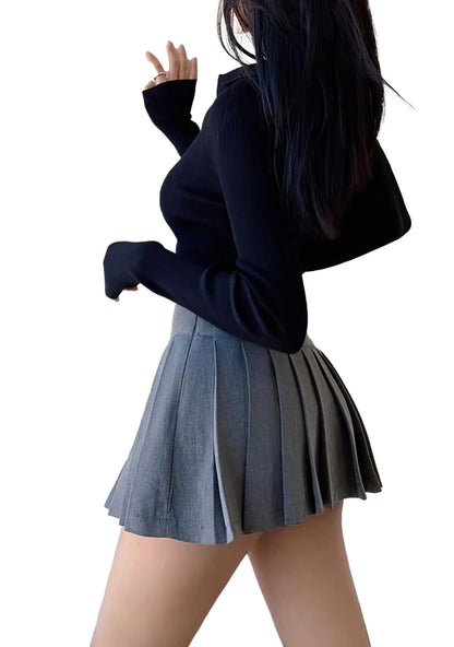 Mini Jupe taille haute Plissée | Classic Rave