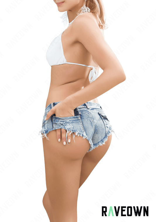 Mini Short en Jean Taille Basse | BOHO Wild West