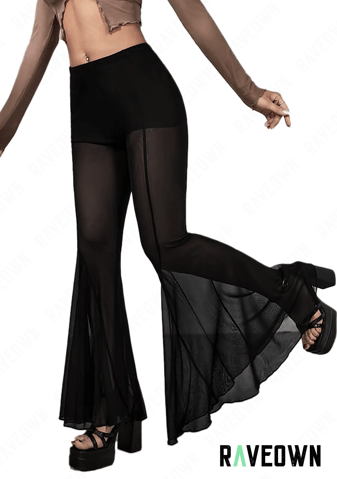 Pantalon Noir Transparent | High.Rave