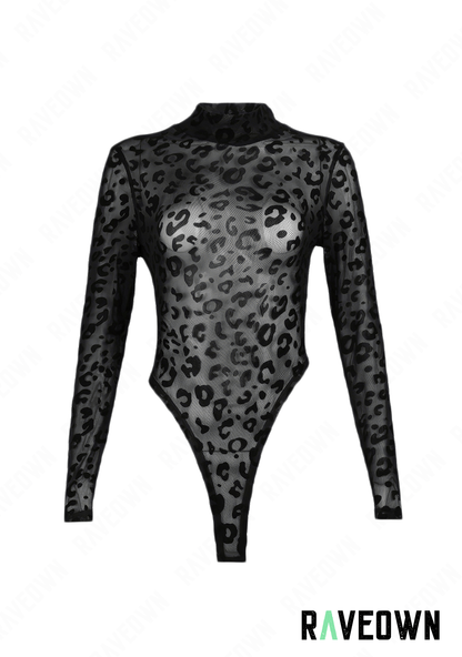 RAVEOWN | Body Léopard Club Noir | Sauvage