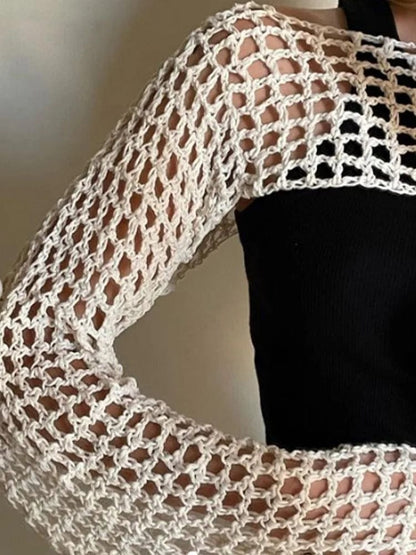 RAVEOWN | Bolero Maille Femme Beige / S