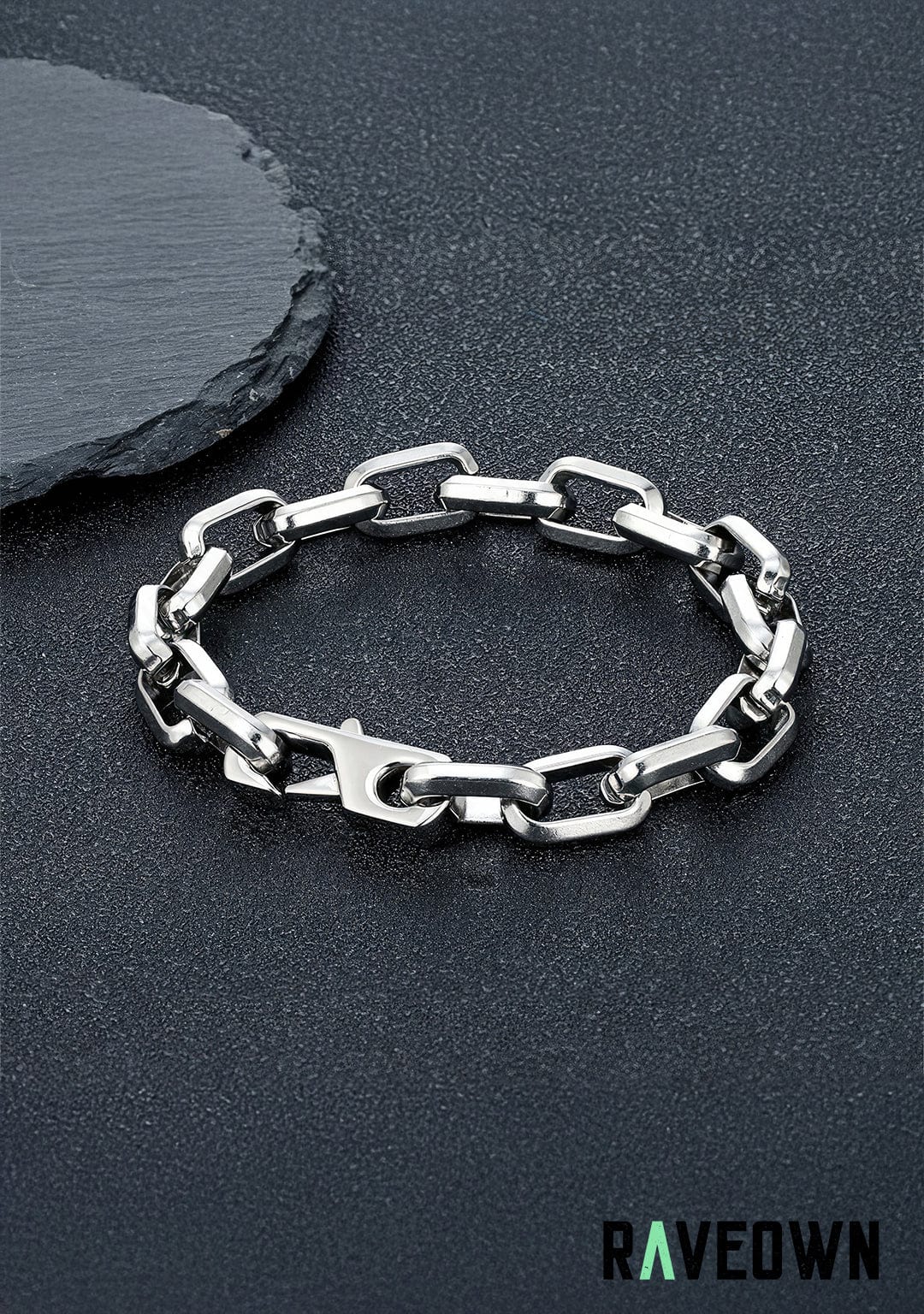 RAVEOWN | Bracelet Chaîne Moderne | RÆVEN Acier / 19cm