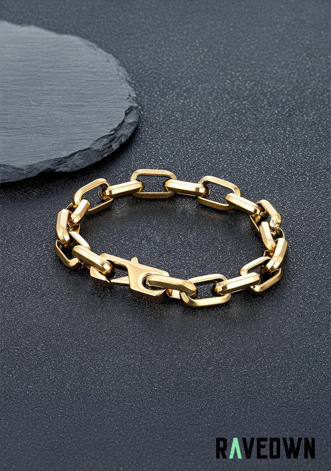 RAVEOWN | Bracelet Chaîne Moderne | RÆVEN Doré / 19cm