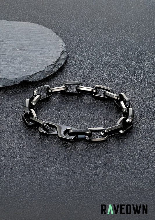 RAVEOWN | Bracelet Chaîne Moderne | RÆVEN Noir / 19cm