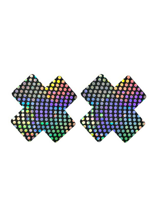 RAVEOWN | Cache-Têtons Croix | Disco 1pair 2 / one Taille