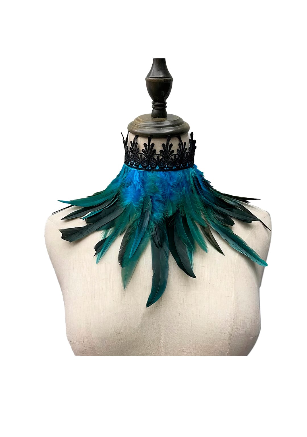 RAVEOWN | Collerette Plumes | RavenGlow Bleu Lac