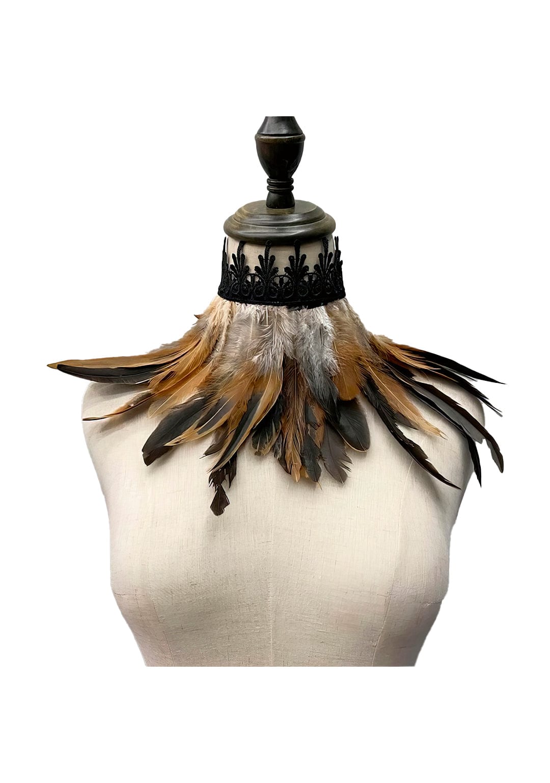 RAVEOWN | Collerette Plumes | RavenGlow Marron