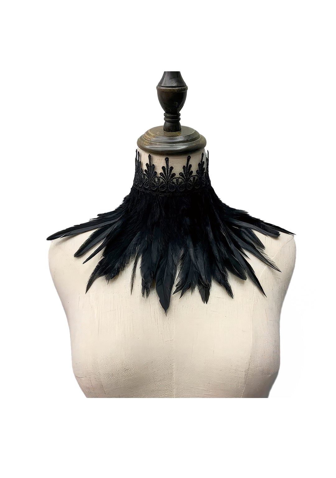 RAVEOWN | Collerette Plumes | RavenGlow Noir