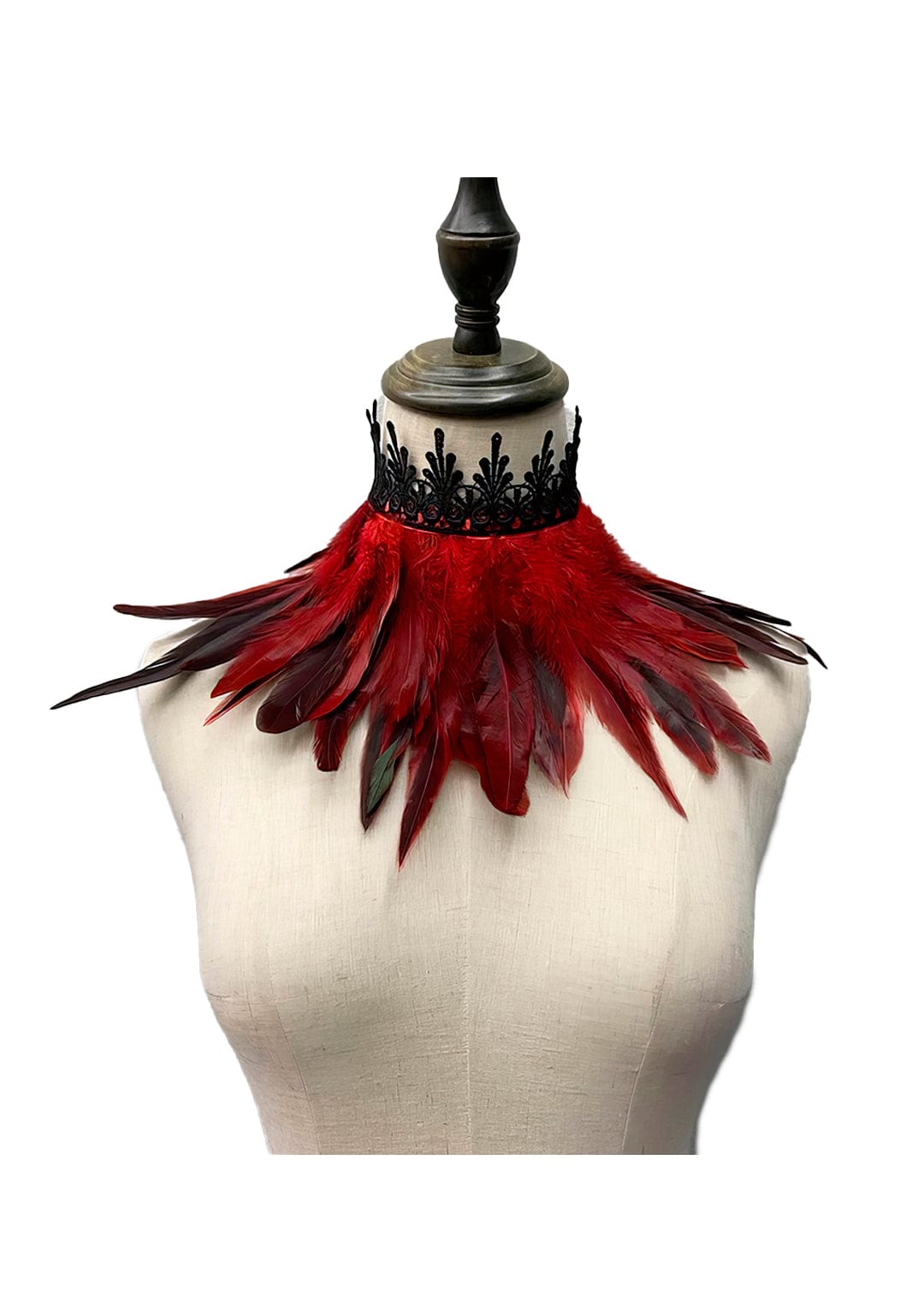 RAVEOWN | Collerette Plumes | RavenGlow Rouge