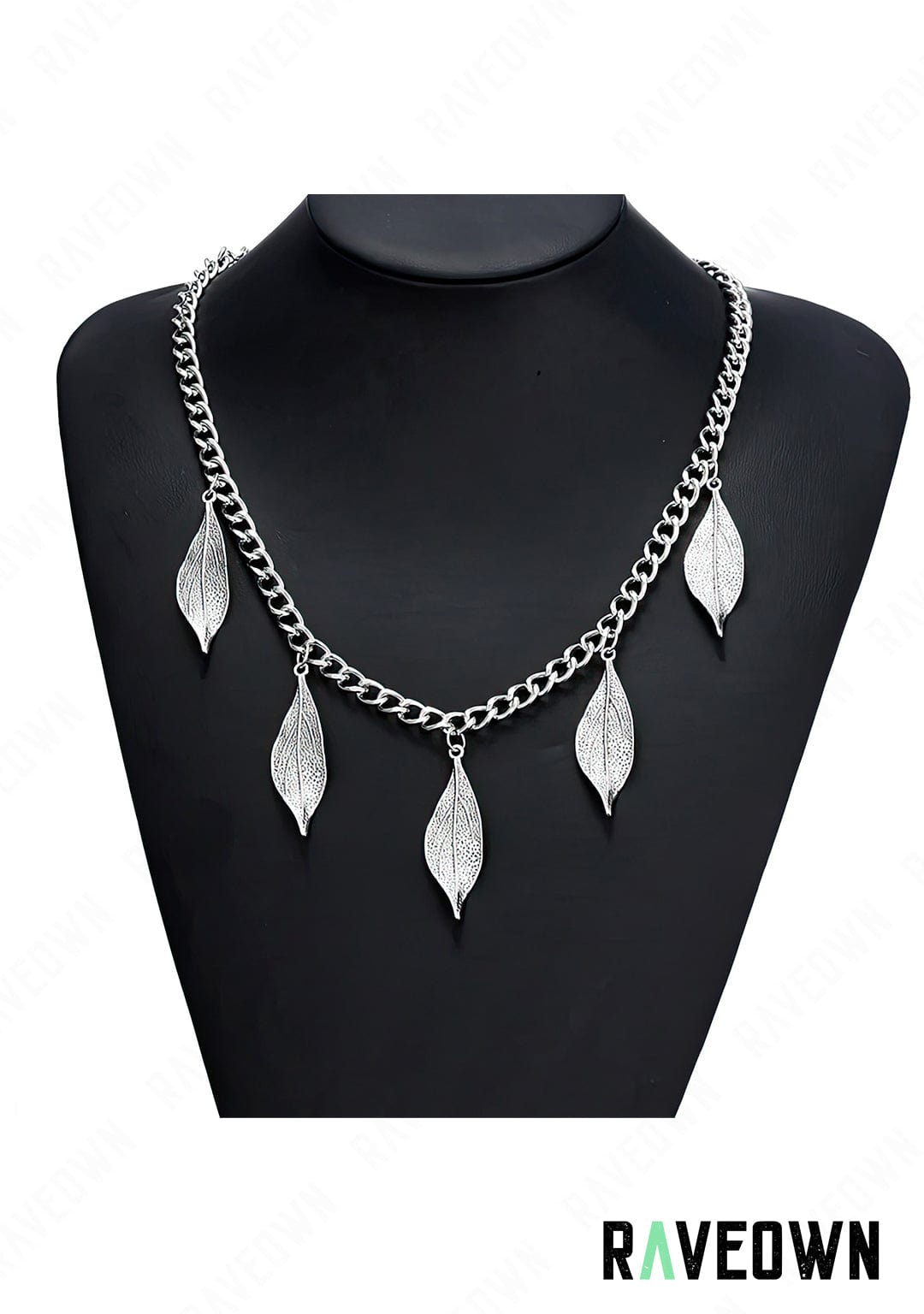 RAVEOWN | Collier Chaîne avec Feuilles | Nektra Argenté