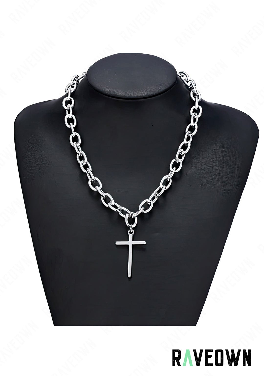 RAVEOWN | Collier Chaine Croix | Nektra Argenté