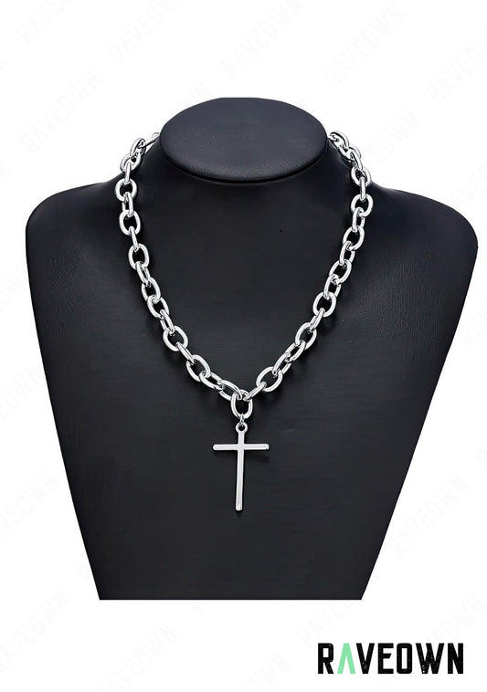 RAVEOWN | Collier Chaine Croix | Nektra Argenté