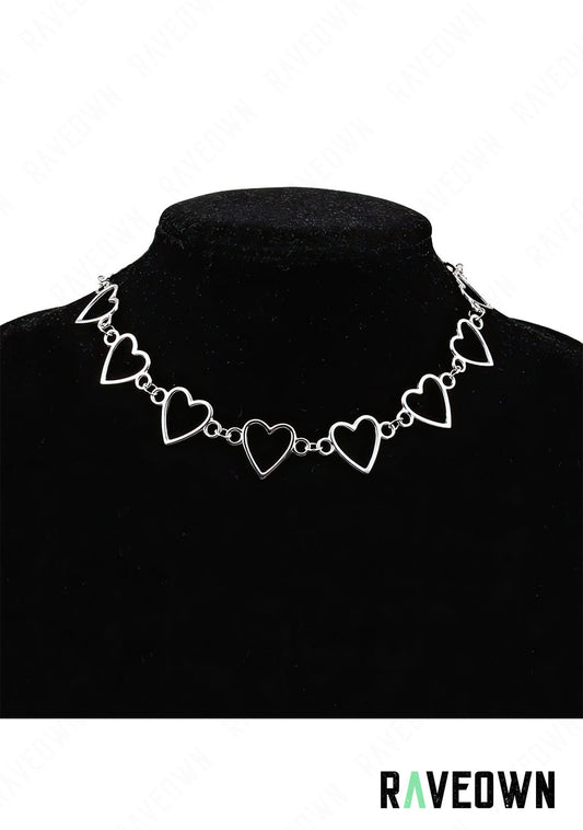 RAVEOWN | Collier Chaîne de Cœurs | Nektra Argenté