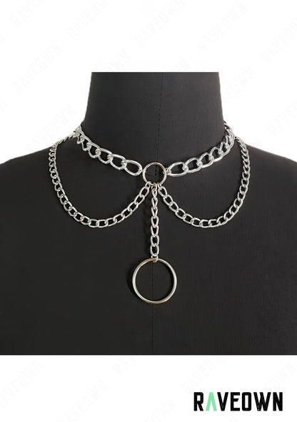 RAVEOWN | Collier Chaîne Industriel Anneau | RÆVEN Argenté