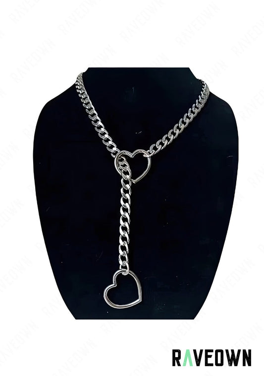 RAVEOWN | Collier Cœur Laisse Femme | RÆVEN Coeur / 60cm