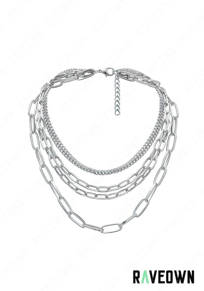 RAVEOWN | Collier Multi Chaînes Métal | RÆVEN Argenté