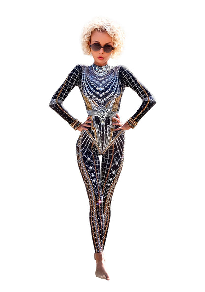 RAVEOWN | Combinaison Moulante à Strass | SHINE