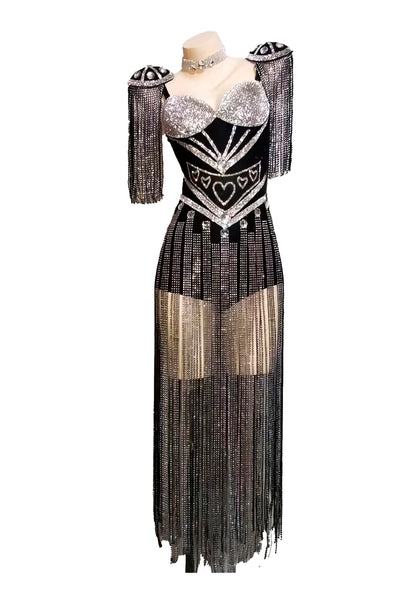 Costume Scintillant à Franges