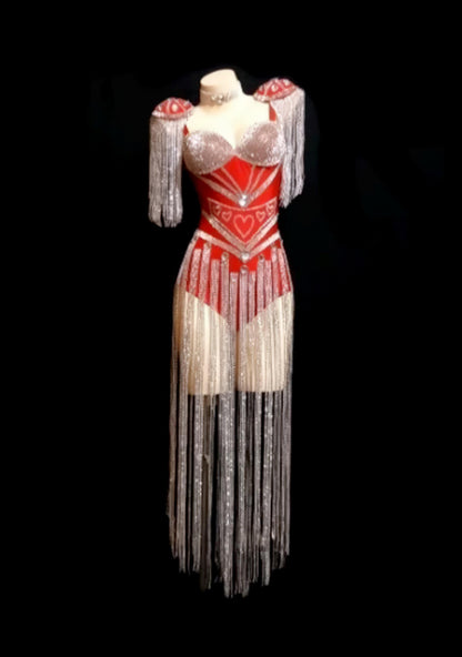 RAVEOWN | Costume Scintillant à Franges