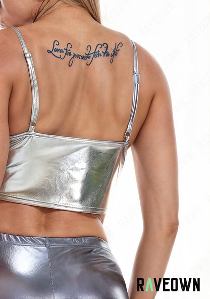 RAVEOWN | Crop Top à bretelles | MOON SILVER