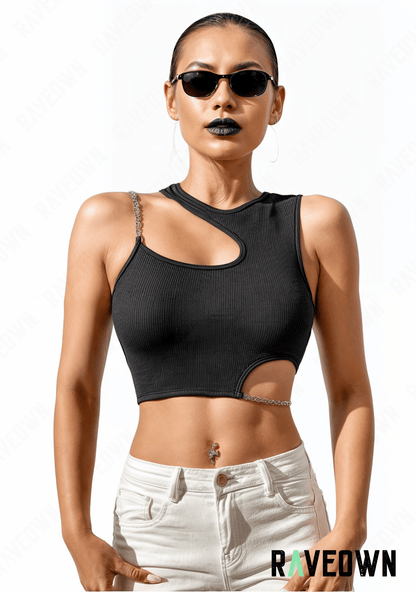 RAVEOWN | Crop Top Chaînes Épaules | High.Rave