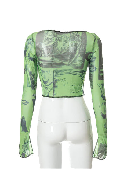 RAVEOWN | Crop Top Imprimé Abstract