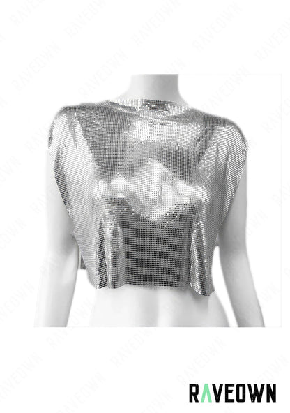 RAVEOWN | Crop Top o3 Scintillant | MOON SILVER